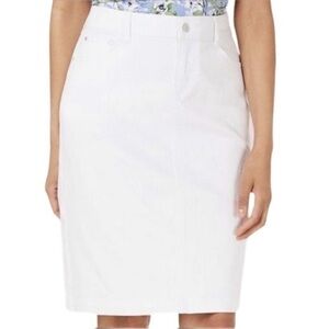Alesso | Vintage White Denim Pencil Skirt Small with Pockets​​​​​